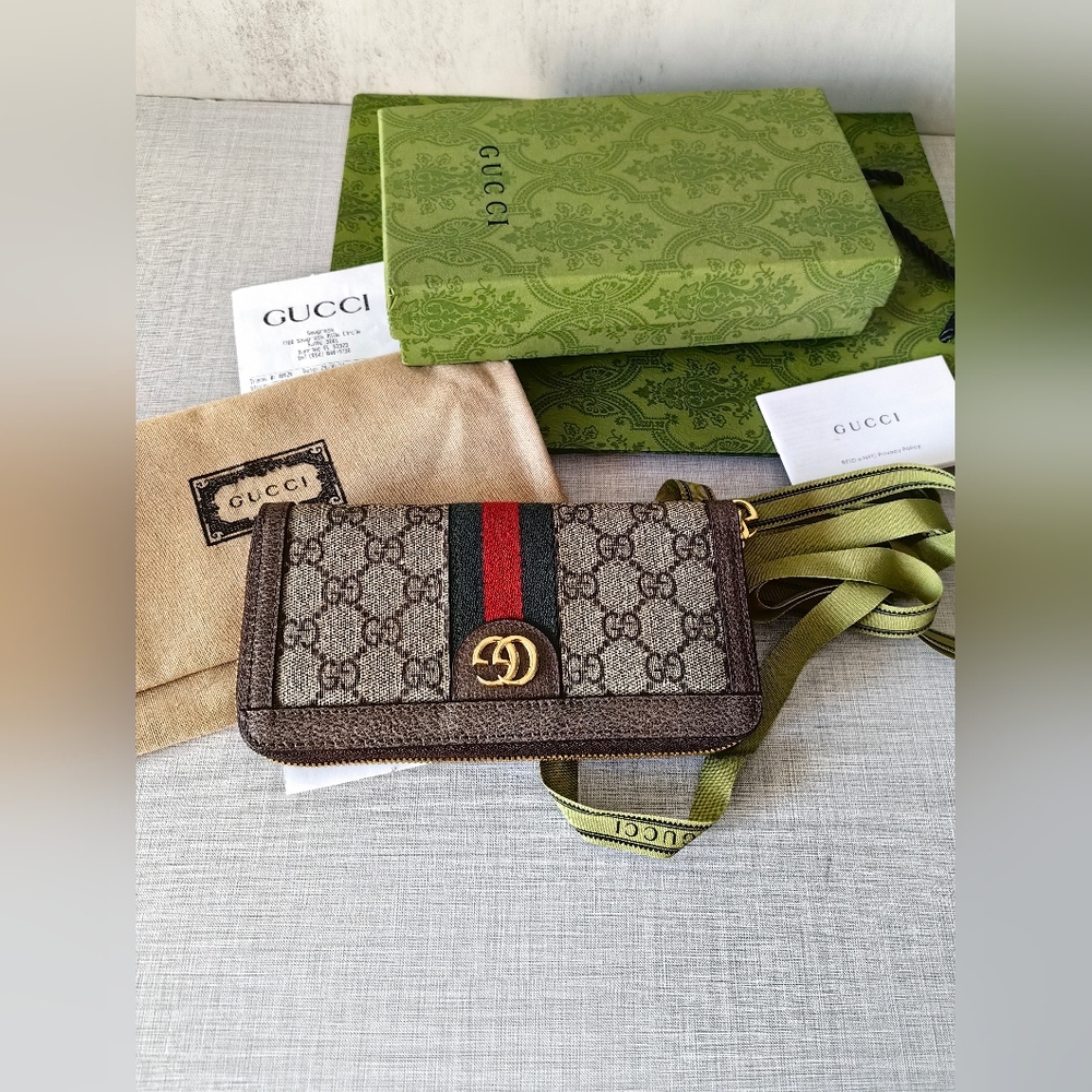 Gucci Ophidia Zip Around Wallet